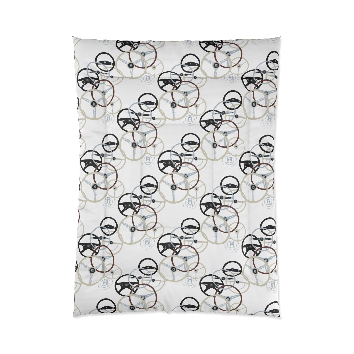 Steering Wheel Comforter —  Retro Motif for Car Enthusiasts & Boys' Bedrooms