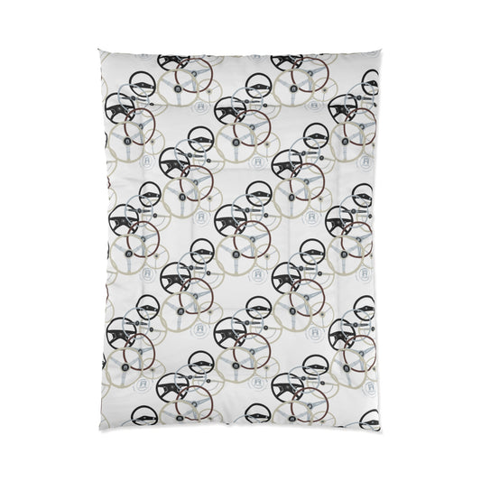 Steering Wheel Comforter —  Retro Motif for Car Enthusiasts & Boys' Bedrooms