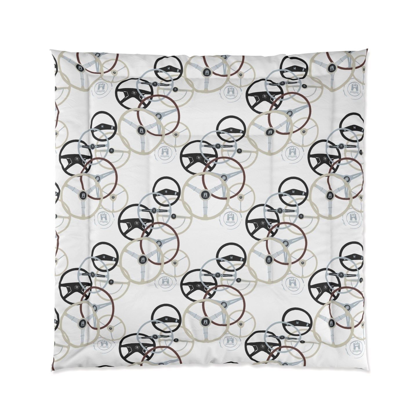 Steering Wheel Comforter —  Retro Motif for Car Enthusiasts & Boys' Bedrooms