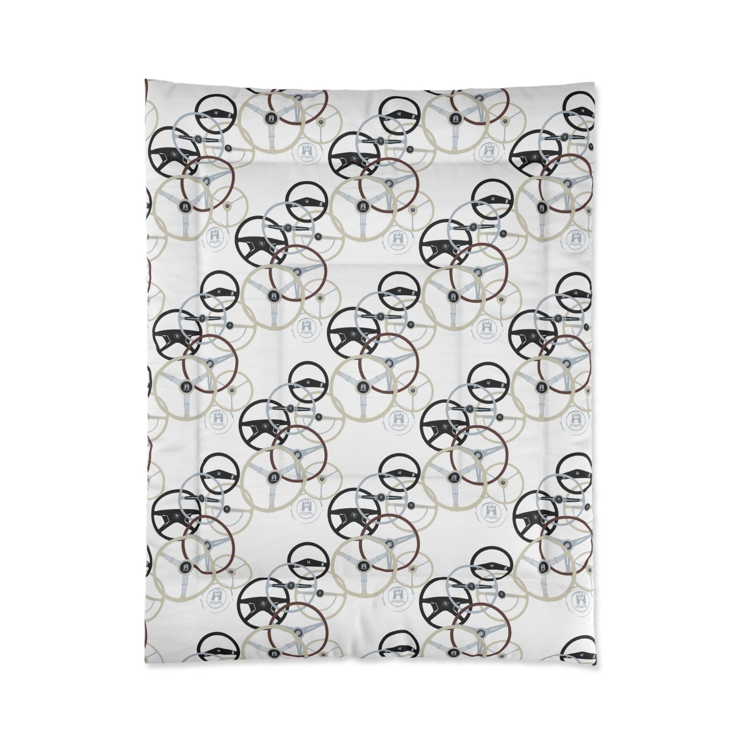 Steering Wheel Comforter —  Retro Motif for Car Enthusiasts & Boys' Bedrooms